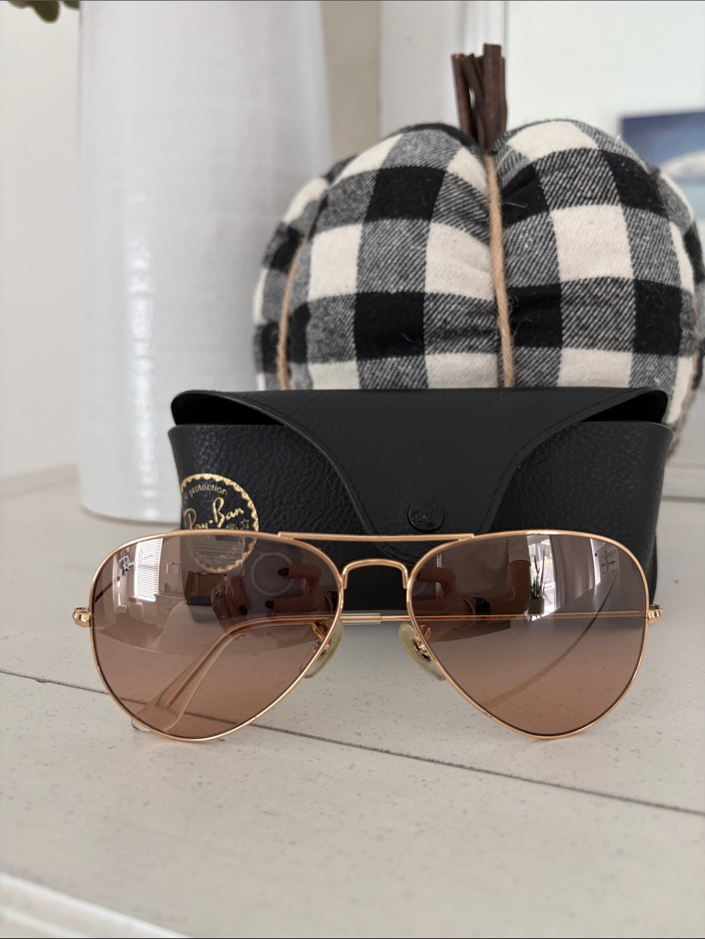 Ray-Ban Aviator Sunglasses - Gold Frame with Brown Lenses